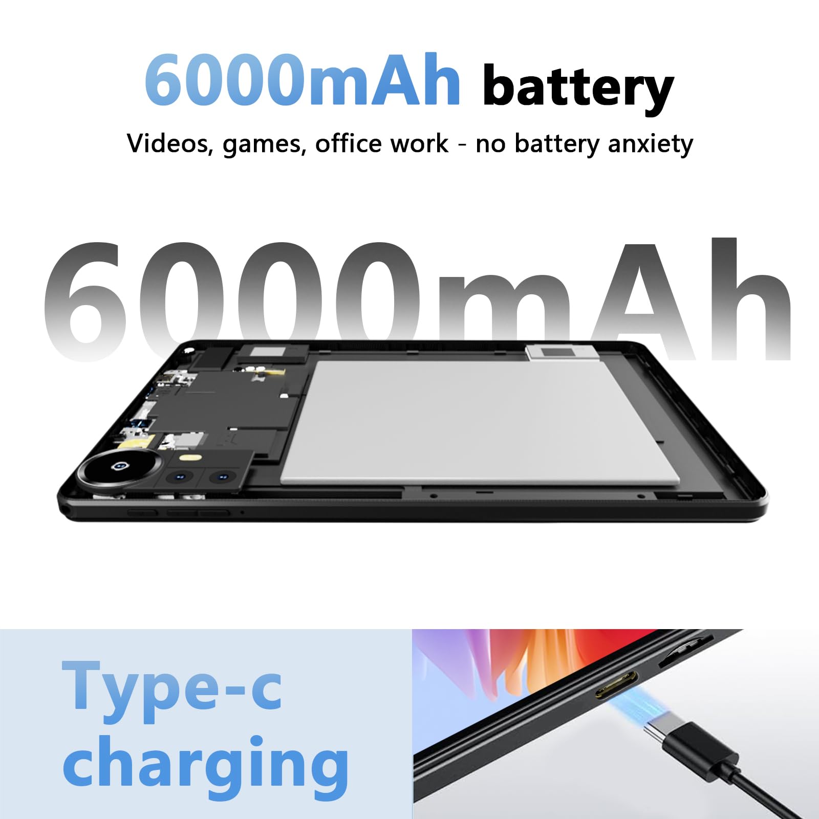 Android 16 10 inch Tablets, 20GB RAM 128GB ROM 2TB Expandable